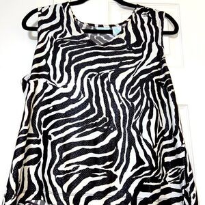 Zebra print sleeveless top 